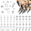 145Pcs 3 Styles Plastic & Resin & Zinc Alloy Rhinestone Cabochons MRMJ-SP0001-41-1