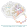 160Pcs Transparent Glass UV Reactive Beads DGLA-PA0001-10A-5