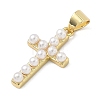 Brass & ABS Imitation Pearl Beads Pendants KK-A282-24G-2