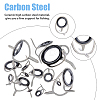 24Pcs 8 Style Ceramic High Carbon Steel Fishing Rod Guides Replacement Eye Rings AJEW-FH0003-01-4