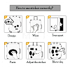 50Pcs 50 Styles Paper Shiba Inu Dog Cartoon Stickers Sets STIC-P004-23A-9