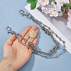 1Pc Zinc Alloy Thorn Double Layer Chain Belts for Pants HJEW-HS0001-09-3