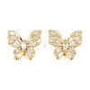 Brass Micro Pave Clear Cubic Zirconia Beads KK-D109-05C-G-1