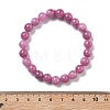 Natural Dyed Agate Beaded Stretch Bracelets for Women Men BJEW-F483-06-5