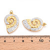 Ion Plating(IP) 304 Stainless Steel Polymer Clay Rhinestone Pendants STAS-N115-16G-3