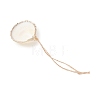 Electroplate Sea Shell Pendant Decorations HJEW-JM04621-5
