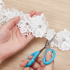 Double Layer Polyester Flower Lace Ribbons DIY-WH0656-60C-3