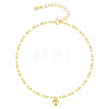 Alloy Round Charm Dapped Chains Anklets WGFEED8-02-2