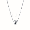 Fashionable S925 Silver Round Bead Lariat Necklace XX9369-1-1