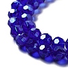 Electroplate Transparent Glass Beads Strands EGLA-A035-T8mm-A06-3