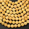 Natural Yellow Jade Bead Strands G-K121-02-8mm-2