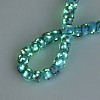 Luminous Handmade Gold Foil Glass Beads Strands FOIL-N029-02A-04-2