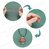Round Wire Pendant Necklaces DIY Making Kit DIY-SC0017-53-4