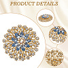Flower Alloy Rhinestone Brooches for Backpack Clothes JEWB-WH20011-02C-5
