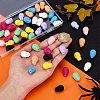 54Pcs 9 Colors Rubberized Style Opaque Acrylic Beads SACR-PH0002-38-3