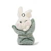 Animal Theme Flocky Opaque Resin Pendants RESI-H042-01P-11-1