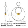 304 Stainless Steel Hoop Dangle Earrings WG8FBF3-01-1