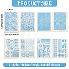 8 Sheets 8 Styles Paper Ceramic Decals DIY-BC0012-05B-2