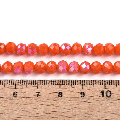 Electroplate Opaque Solid Color Glass Beads Strands LS-EGLA-A044-P6mm-L03-1-1