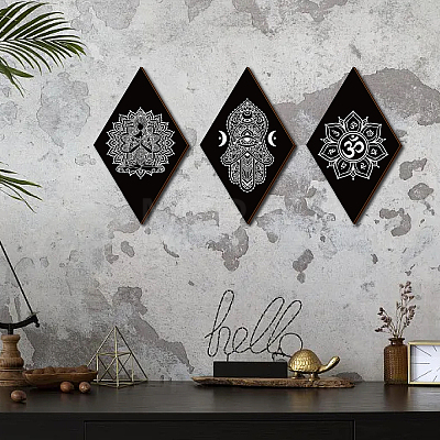 Wood Wall Decorations AJEW-WH0380-008-1
