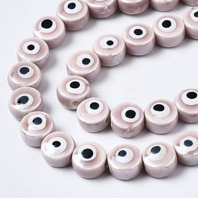 Handmade Porcelain Ceramic Beads Strands PORC-T006-04J-1