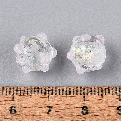 Handmade Foil Lampwork Beads Strands FOIL-T008-02H-1