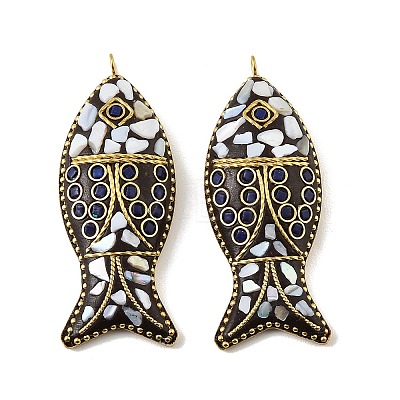 Handmade Polymer Clay Indonesia Big Pendants PY-CBAAA14-02C-01-1