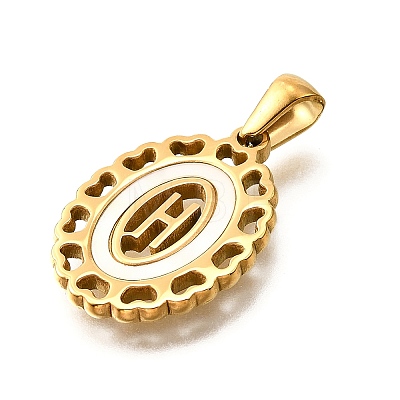 Golden 304 Stainless Steel Pendants STAS-K300-02G-H-1