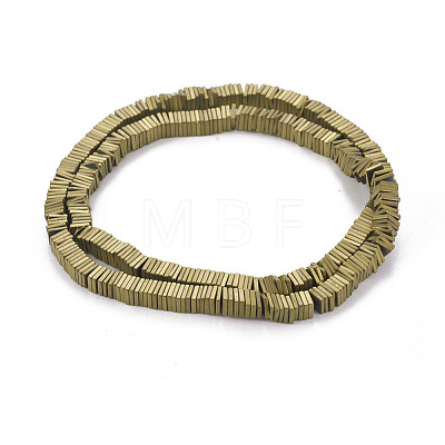 Electroplate Non-magnetic Synthetic Hematite Heishi Beads Strands G-J171B-4x4mm-06-1