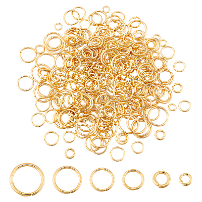 AHADERMAKER 300Pcs 304 Stainless Steel Open Jump Rings STAS-GA0001-60-1