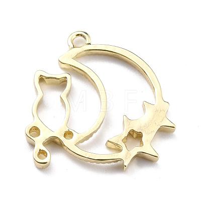 Alloy Open Back Bezel Pendants PALLOY-WH0072-89KCG-RS-1