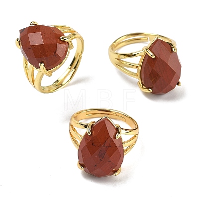 Brass Cuff Open Rings RJEW-D347-04G-1