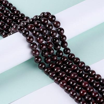 Round Natural Garnet Beads Strands G-D751-10mm-1