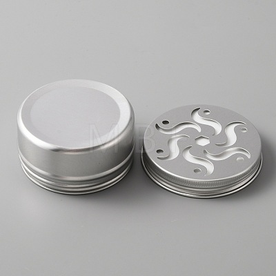 Aluminium Shallow Round Candle Tins AJEW-WH0312-59E-1