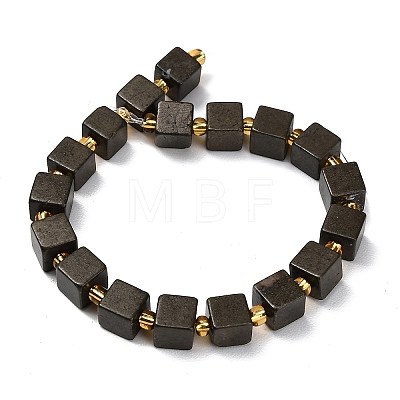 Natural Gold Pyrite/Golden Pyrite Beads Strands G-F833-N01-01-1