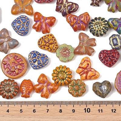 Painted Glass Beads GL-CBA4370-03-1