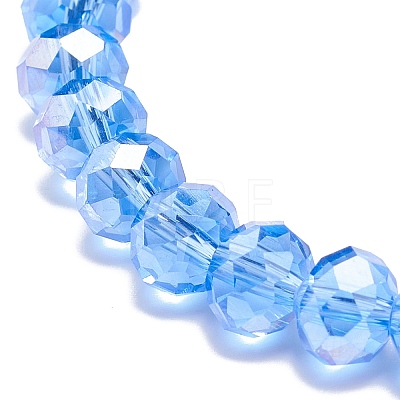 4Pcs 4 Style Glass & Rhinestone Beaded Stretch Bracelets Set for Women BJEW-JB08803-1