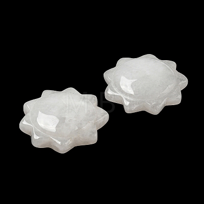 Natural Quartz Crystal Carved Healing Sun Figurines DJEW-D012-04G-1