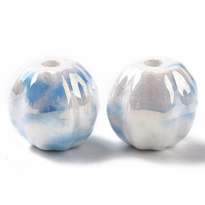 Handmade Pearlized Porcelain Beads X1-PORC-G010-02C-1