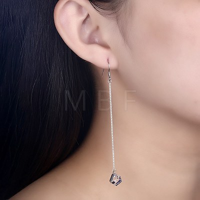 925 Sterling Silver Dangle Earrings EJEW-BB30493-1