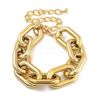 Chunky Aluminum Cable Chain Necklaces for Women NJEW-K261-01A-G-1