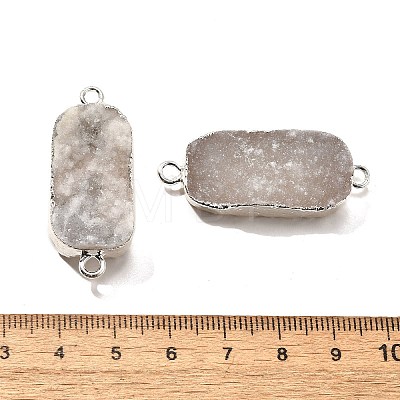 Natural Dyed Quartz Crystal Links Connector Charms G-K189-02S-02-1