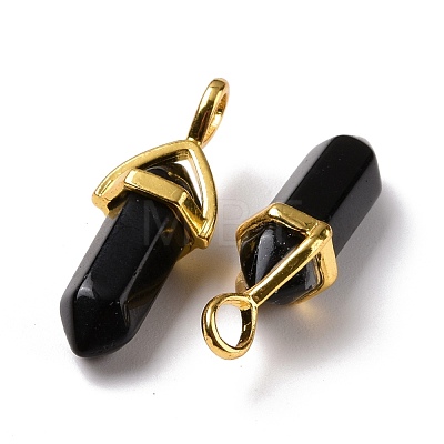 Natural Obsidian Pendants G-K329-67G-1