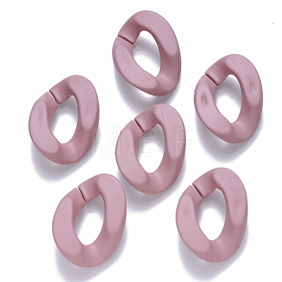 Opaque Spray Painted Acrylic Linking Rings OACR-S036-001B-I03-1