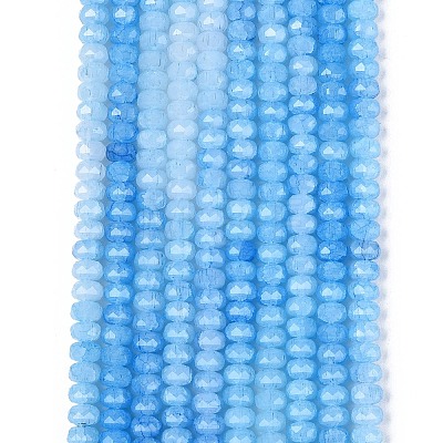 Imitation Jade Crackle Glass Beads Strands GLAA-N068-01A-A09-1