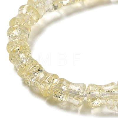 Transparent Crackle Glass Beads Strands GLAA-D025-01D-1