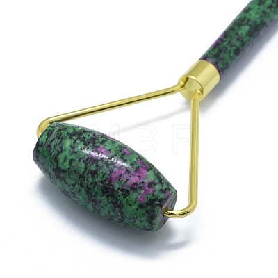 Natural Ruby in Zoisite Brass Face Massager MRMJ-G010-08-1