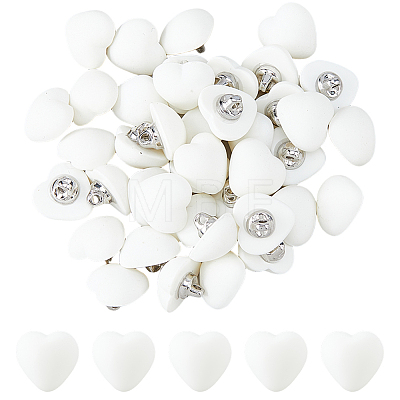 40Pcs 1-Hole Resin Shank Buttons BUTT-FH0001-040A-1
