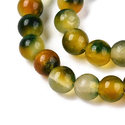 Dyed Natural White Jade Beads Strands G-T140-4mm-A14-1