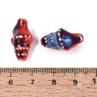 Vintage Handmade Porcelain Beads PORC-Q006-08G-1